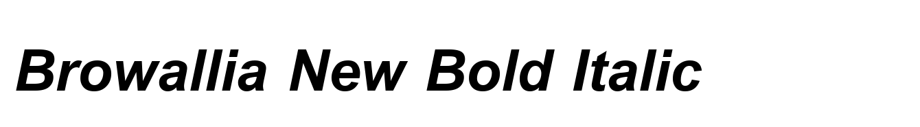 Browallia New Bold Italic